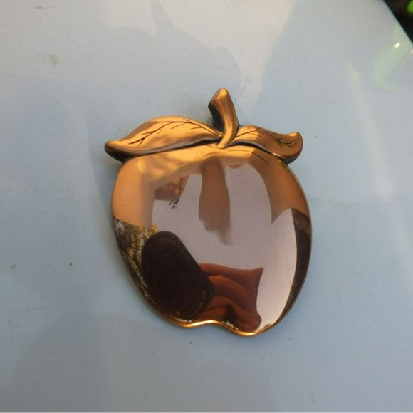 Older Style Copper Apple Pendant With Unique Pattern - Picture 6 of 7